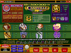 Cashville Payout Screen